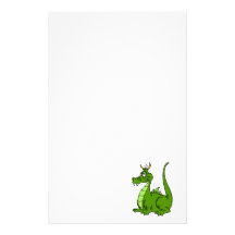 Goofy Green Dragon Customised Stationery
