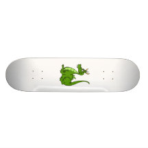 Goofy Green Dragon Skate Board Deck