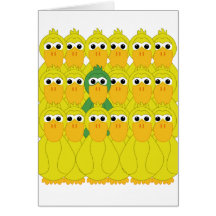 Goofy Green Duck Be Different Cards