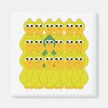 Goofy Green Duck Be Different Magnet
