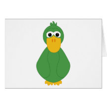 Goofy Green Duck Cards