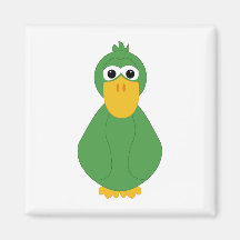 Goofy Green Duck Magnets