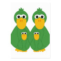 Goofy Green Ducks And 2 Babies business cards
