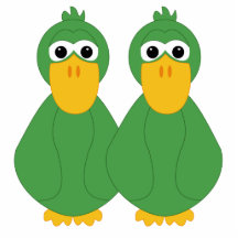 Goofy Green Ducks Cut Out
