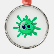 Goofy Green Face Christmas Ornaments