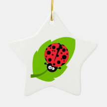 goofy ladybug on a leaf christmas tree ornament