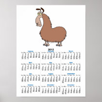 goofy llama cartoon poster