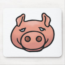 goofy pig face mouse mats