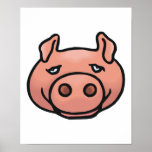 goofy pig face posters