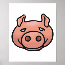 goofy pig face print