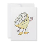 goofy silly lemon cartoon character invitations