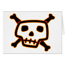Goofy Skull & Bones Greeting Cards