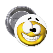 Goofy yellow smiley button
