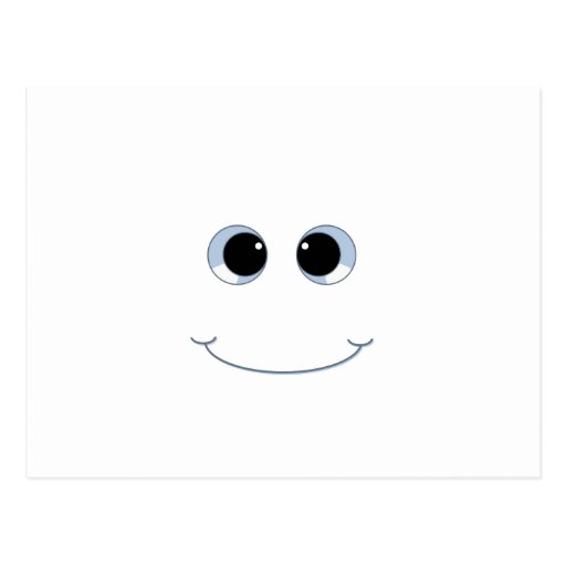 googly eyes smiley face postcard Zazzle