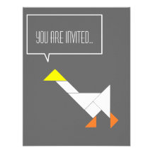goose party like animals invitation