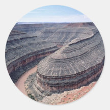 Goosenecks State Park, Utah, U.S.A. Round Stickers