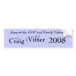 GOP Craig / Vitter 2008 bumper stickers