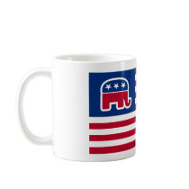 GOP Elephant Logo Flag Coffee Mug