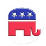 GOP Elephant Logo stickers