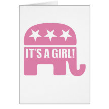 GOP "It's A Girl" Greeting Cards