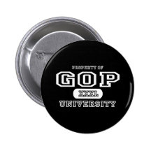 GOP University Dark Pinback Button