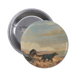 gordon setter antique print button