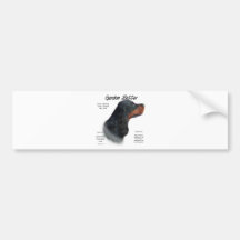 Gordon Setter History Design Bumper Sticker