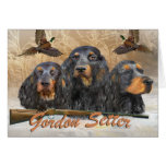 Gordon Setter Hunting Pheasant cards