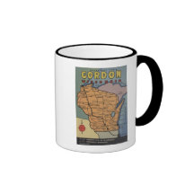 Gordon, Wisconsin - Large Letter Scenes Coffee Mug