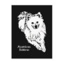 Gorgeous black/white American Eskimo postcard