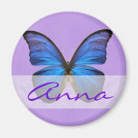 Gorgeous Blue Morpho Butterfly Magnets