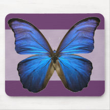 Gorgeous Blue Morpho Butterfly Mousepads