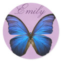 Gorgeous Blue Morpho Butterfly stickers