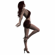 Gorgeous Brunette Pinup photosculpture Photo Sculptures