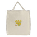 Gorgeous Daffodil Customisable Embroidered Tote embroidered bags