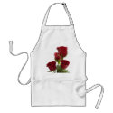 Gorgeous Dark Red Rose Design aprons