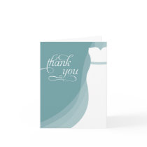 Gorgeous Dress Bridal Shower Thank You Card