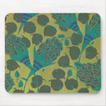 Gorgeous Greens Art Deco Floral Mousepad