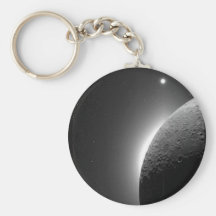 Gorgeous NASA image, the Moon lit by Earth-shine Key Chains