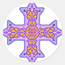 Gorgeous Pastel Coptic Cross Sticker