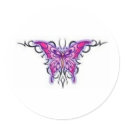 gorgeous purple butterfly tribal stickers