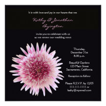 Gorgeous Vow Renewal Invitation -- Gerbera