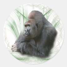 gorilla1 round sticker