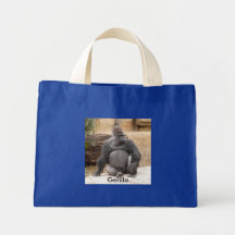 Gorilla_013, Gorilla Tote Bags