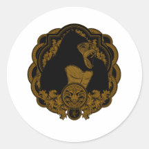 Gorilla 2 round stickers