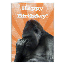 Gorilla Birthday Card
