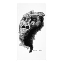 Gorilla Customized Photo Card