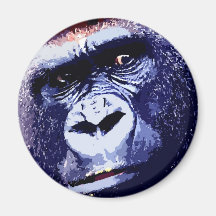 Gorilla Face Fridge Magnets