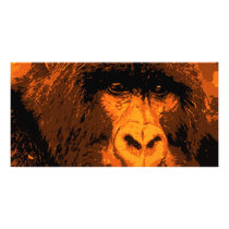 Gorilla Face Personalized Photo Card
