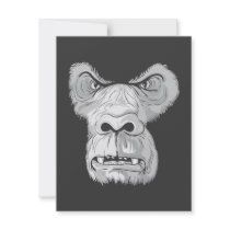 gorilla face vector announcement
